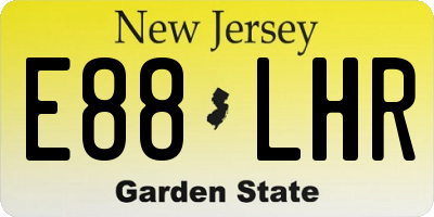 NJ license plate E88LHR