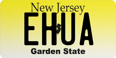 NJ license plate EHUA