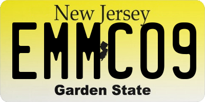 NJ license plate EMMCO9