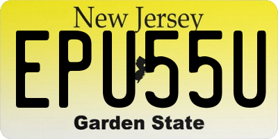 NJ license plate EPU55U