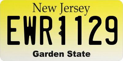 NJ license plate EWR1129