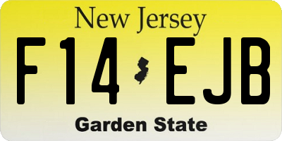 NJ license plate F14EJB