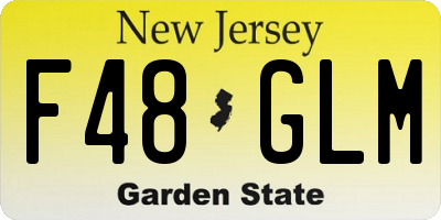 NJ license plate F48GLM