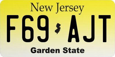 NJ license plate F69AJT