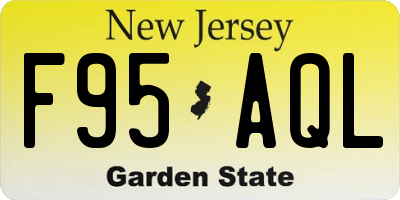 NJ license plate F95AQL