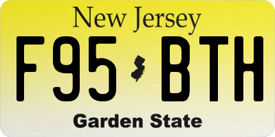 NJ license plate F95BTH