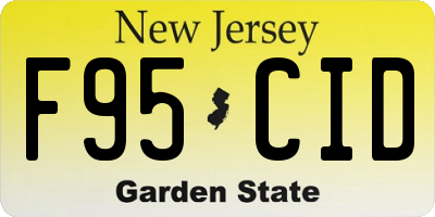 NJ license plate F95CID