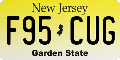 NJ license plate F95CUG