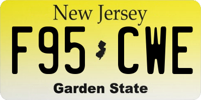 NJ license plate F95CWE