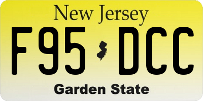 NJ license plate F95DCC