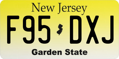 NJ license plate F95DXJ