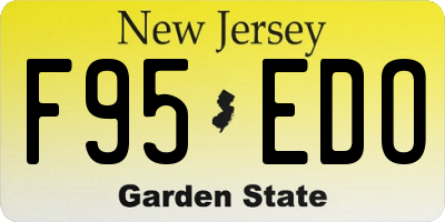 NJ license plate F95EDO