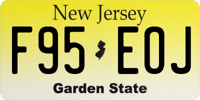 NJ license plate F95EOJ