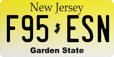 NJ license plate F95ESN