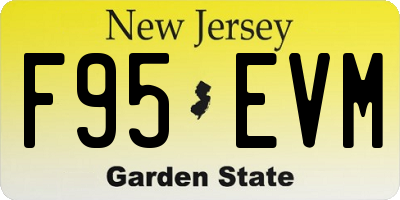 NJ license plate F95EVM