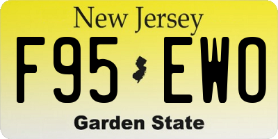 NJ license plate F95EWO