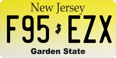 NJ license plate F95EZX