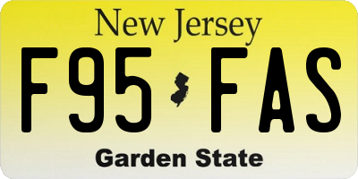 NJ license plate F95FAS