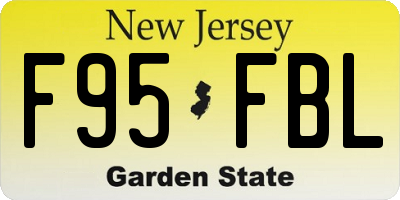 NJ license plate F95FBL