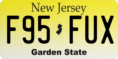 NJ license plate F95FUX