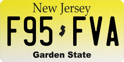 NJ license plate F95FVA