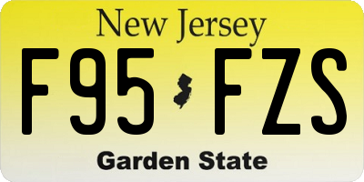 NJ license plate F95FZS