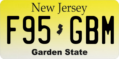 NJ license plate F95GBM