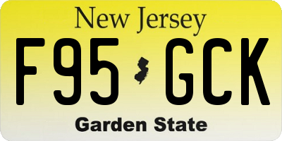 NJ license plate F95GCK