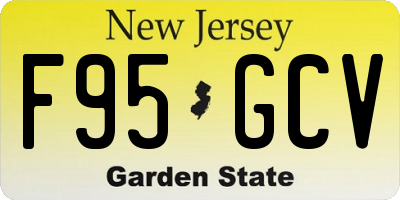 NJ license plate F95GCV