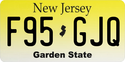 NJ license plate F95GJQ
