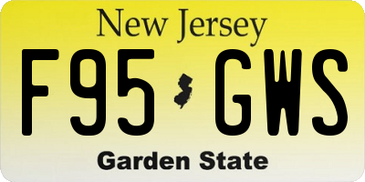 NJ license plate F95GWS