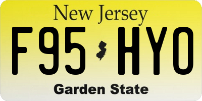 NJ license plate F95HYO