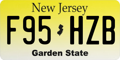 NJ license plate F95HZB