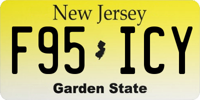NJ license plate F95ICY