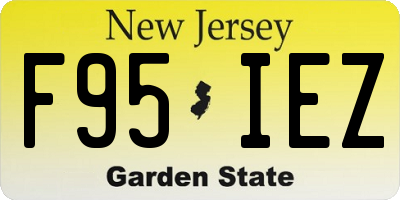 NJ license plate F95IEZ