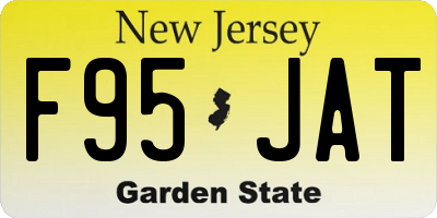 NJ license plate F95JAT