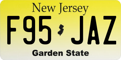 NJ license plate F95JAZ