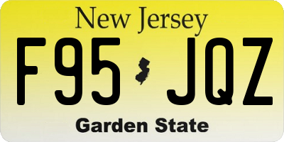 NJ license plate F95JQZ