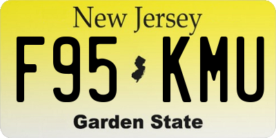 NJ license plate F95KMU