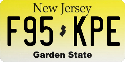 NJ license plate F95KPE