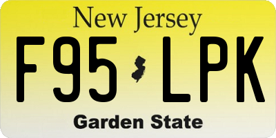 NJ license plate F95LPK