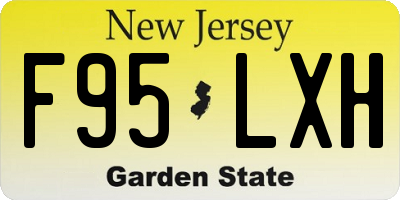 NJ license plate F95LXH