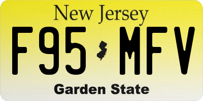 NJ license plate F95MFV