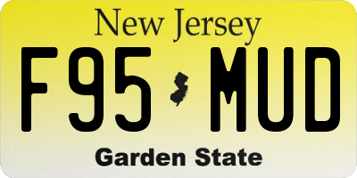 NJ license plate F95MUD