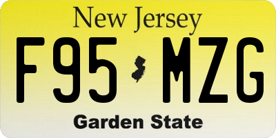 NJ license plate F95MZG