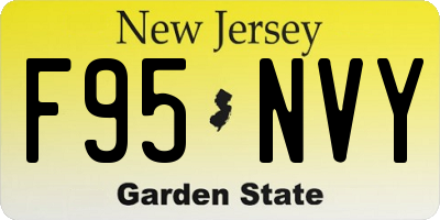 NJ license plate F95NVY