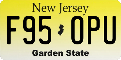 NJ license plate F95OPU