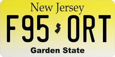 NJ license plate F95ORT