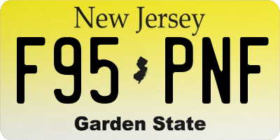 NJ license plate F95PNF