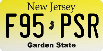 NJ license plate F95PSR